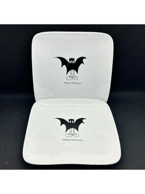 Set of 2 BIA square halloween plates